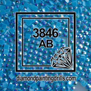 DMC 3846 Square AB Drills Bright Turquoise - Light