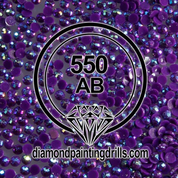 DMC 550 Round AB Drills Violet Very Dark