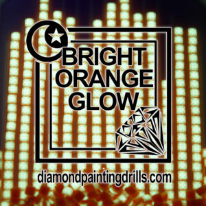 Bright Orange Square Glow in the Dark Diamond Painting Drills