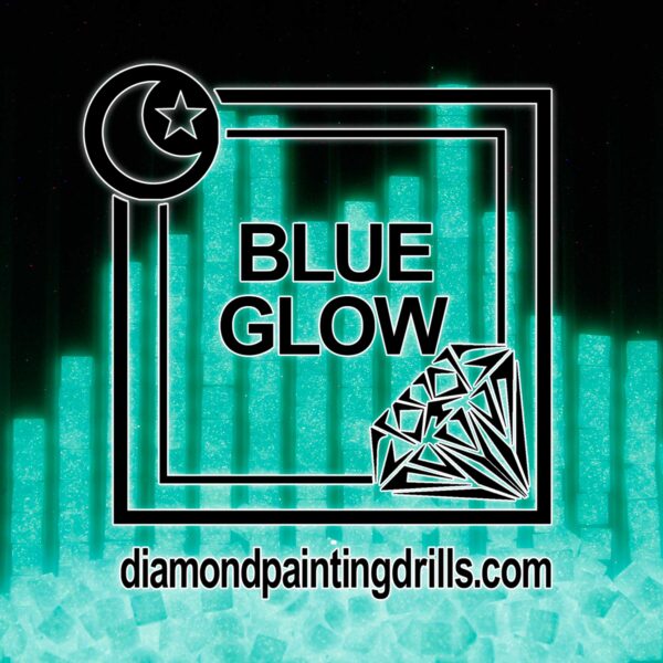Blue Square Glow in the Dark Diamond Painting Drills