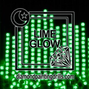 Lime Square Glow in the Dark Diamond Painting Drills
