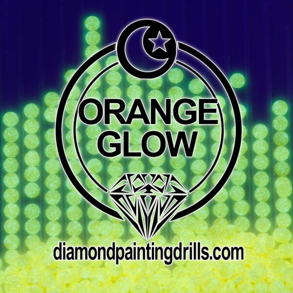 Orange Round Glow in the Dark Diamond Painting Drills