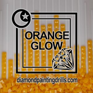 Orange Square Glow in the Dark Diamond Painting Drills