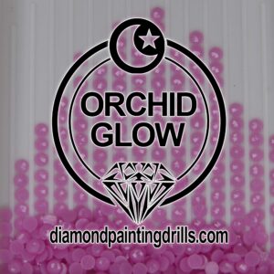 Orchid Round Glow in the Dark Diamond Painting Drills