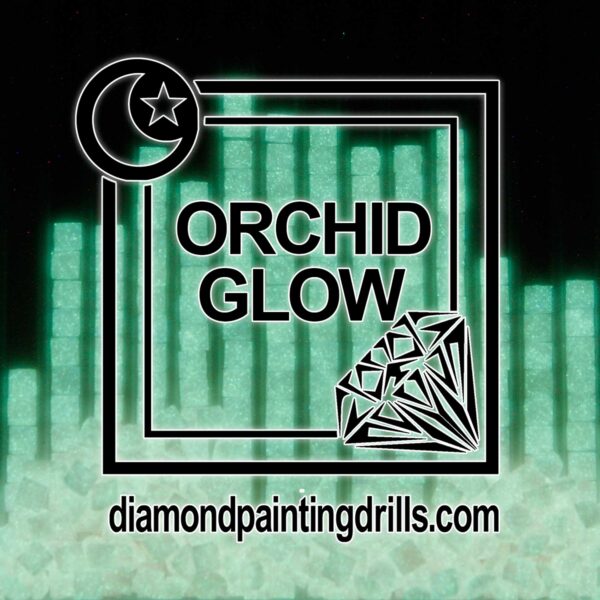 Orchid Square Glow in the Dark Diamond Painting Drills