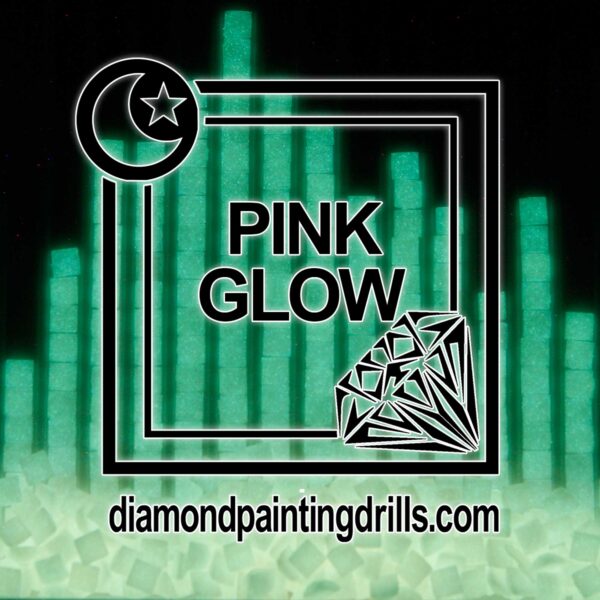 Pink Square Glow in the Dark Diamond Painting Drills