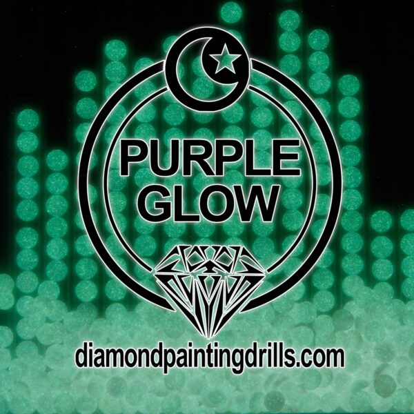 Purple Round Glow in the Dark Diamond Painting Drills