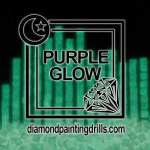 Purple Square Glow in the Dark Diamond Painting Drills