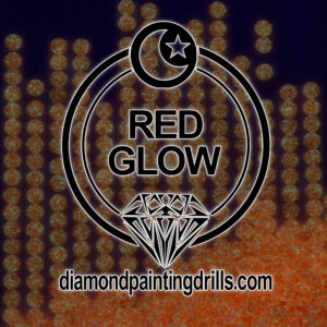 Red Round Glow in the Dark Diamond Painting Drills