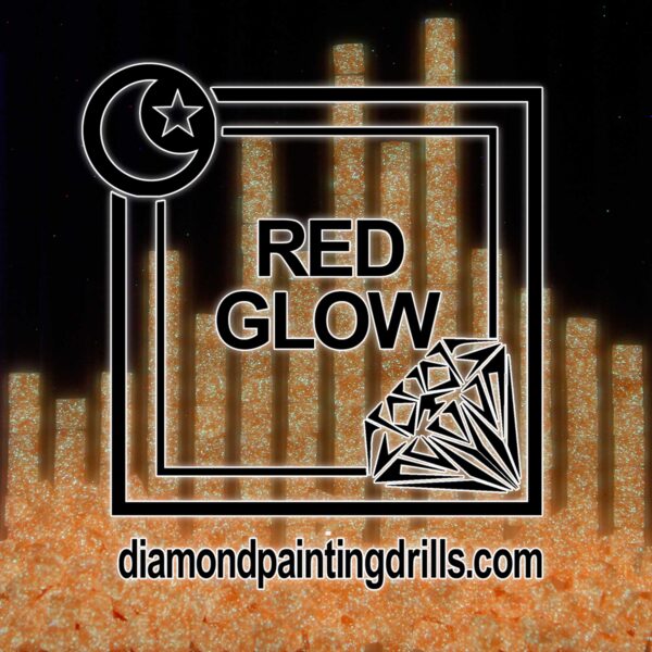 Red Square Glow in the Dark Diamond Painting Drills