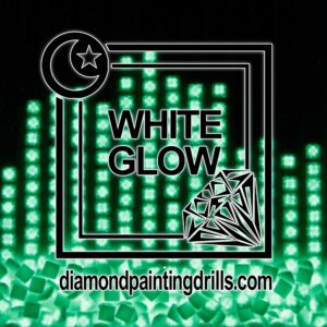 White Square Glow in the Dark Diamond Painting Drills