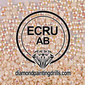 ECRU Off White Round AB Drills