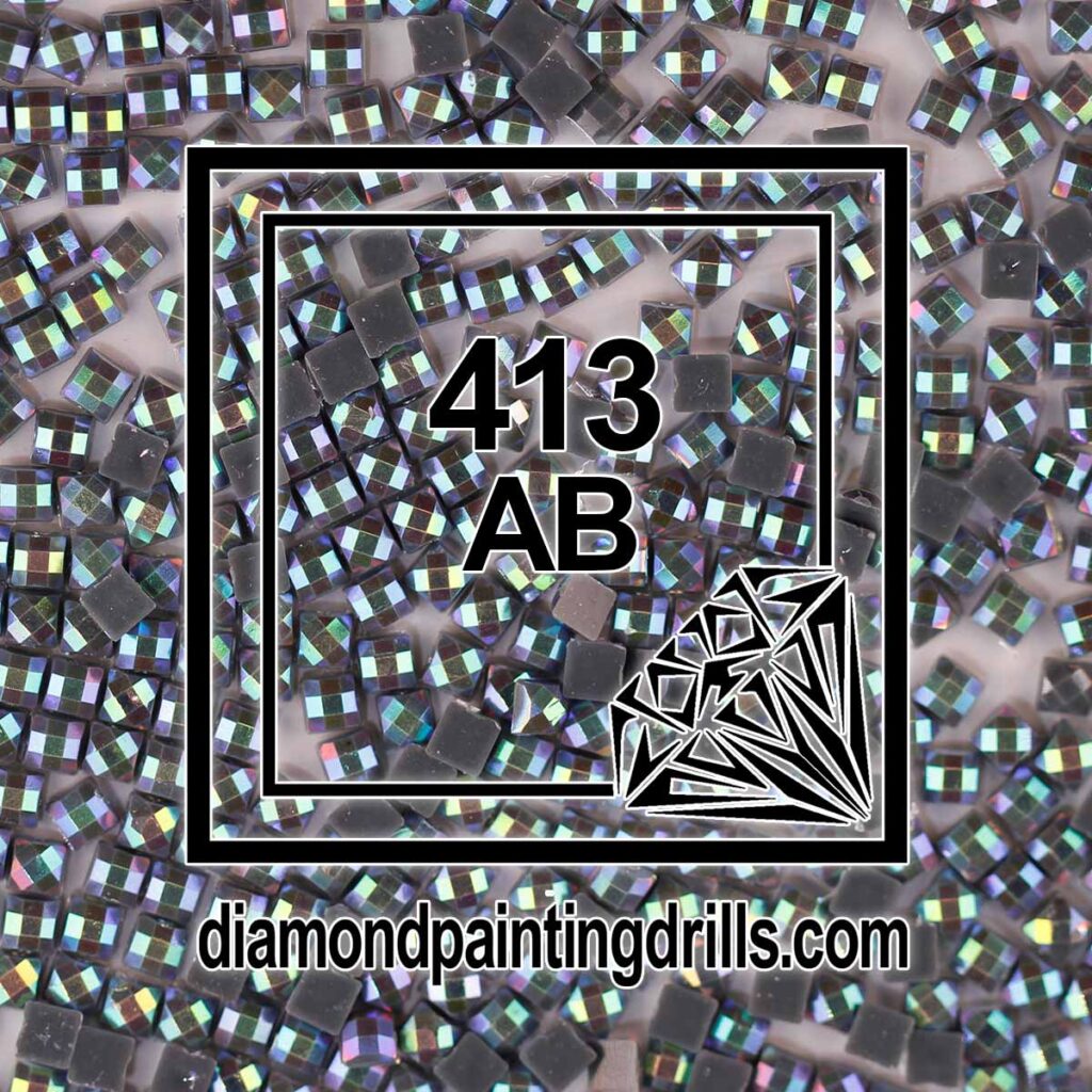 413 Pewter Gray - Dark - Square AB - Diamond Painting Drills