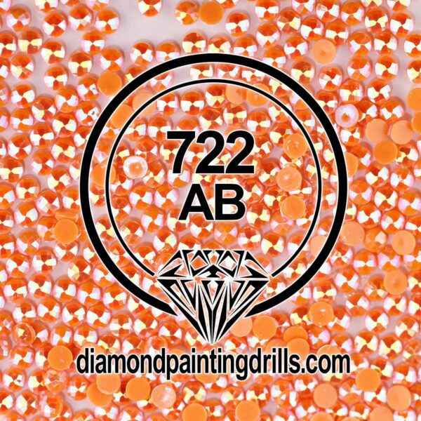 DMC 722 Orange Spice Light Round AB Drills