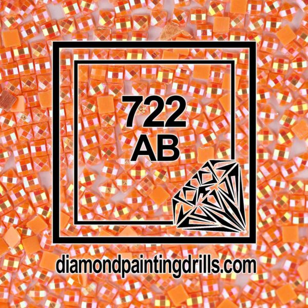 DMC 722 Orange Spice Light Square AB Drills