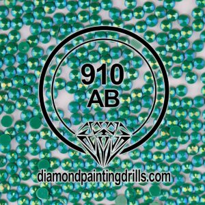 DMC 910 Round AB Drills Emerald Green Dark