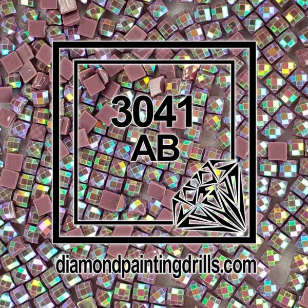 DMC 3041 Antique Violet - Medium Square AB Diamond Painting Drills