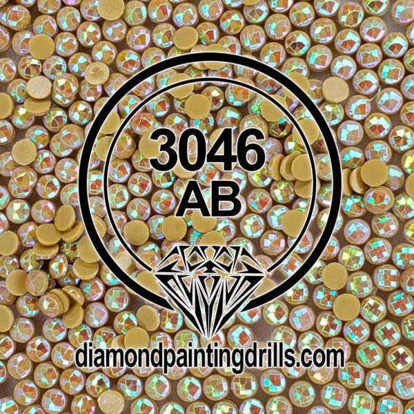 DMC 3046 Yellow Beige - Medium Round AB Diamond Painting Drills