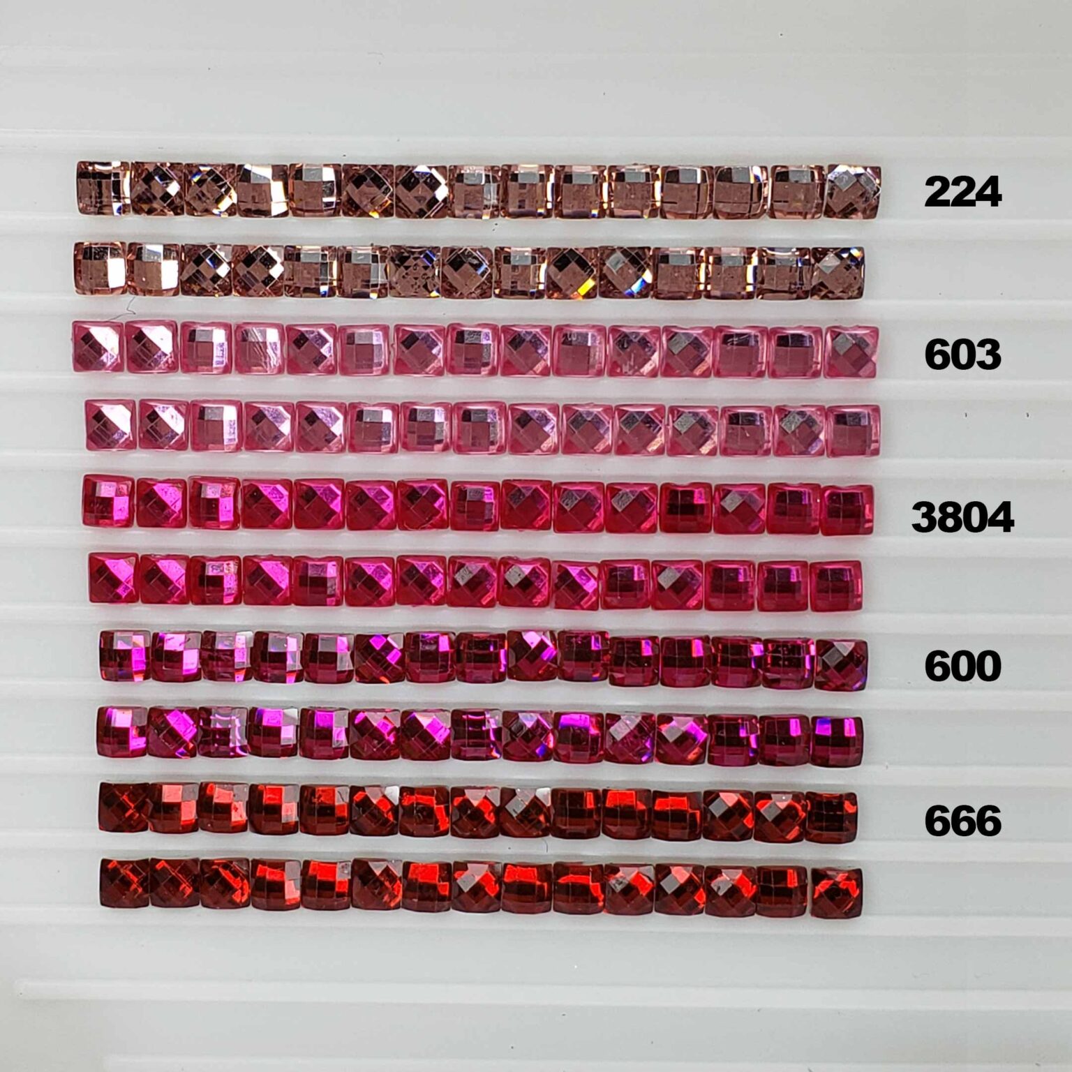 Square Crystal Drills Pinks and Reds Diamond Painting Drills