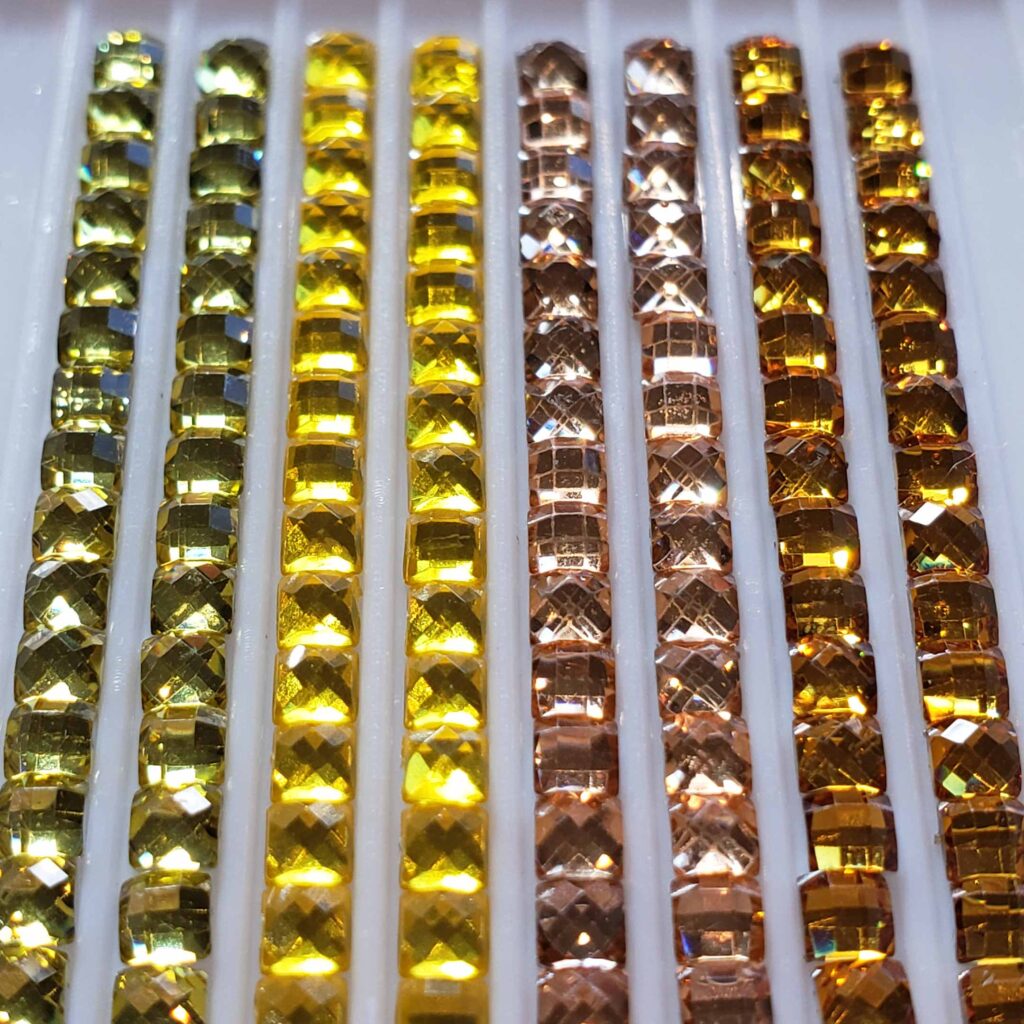 Square Crystal Drills Yellows Diamond Painting Drills