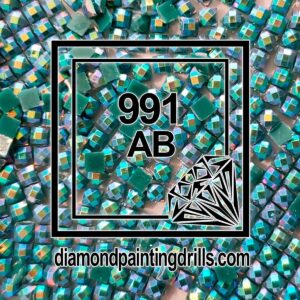 DMC 991 Aquamarine - Dark Square AB Drills
