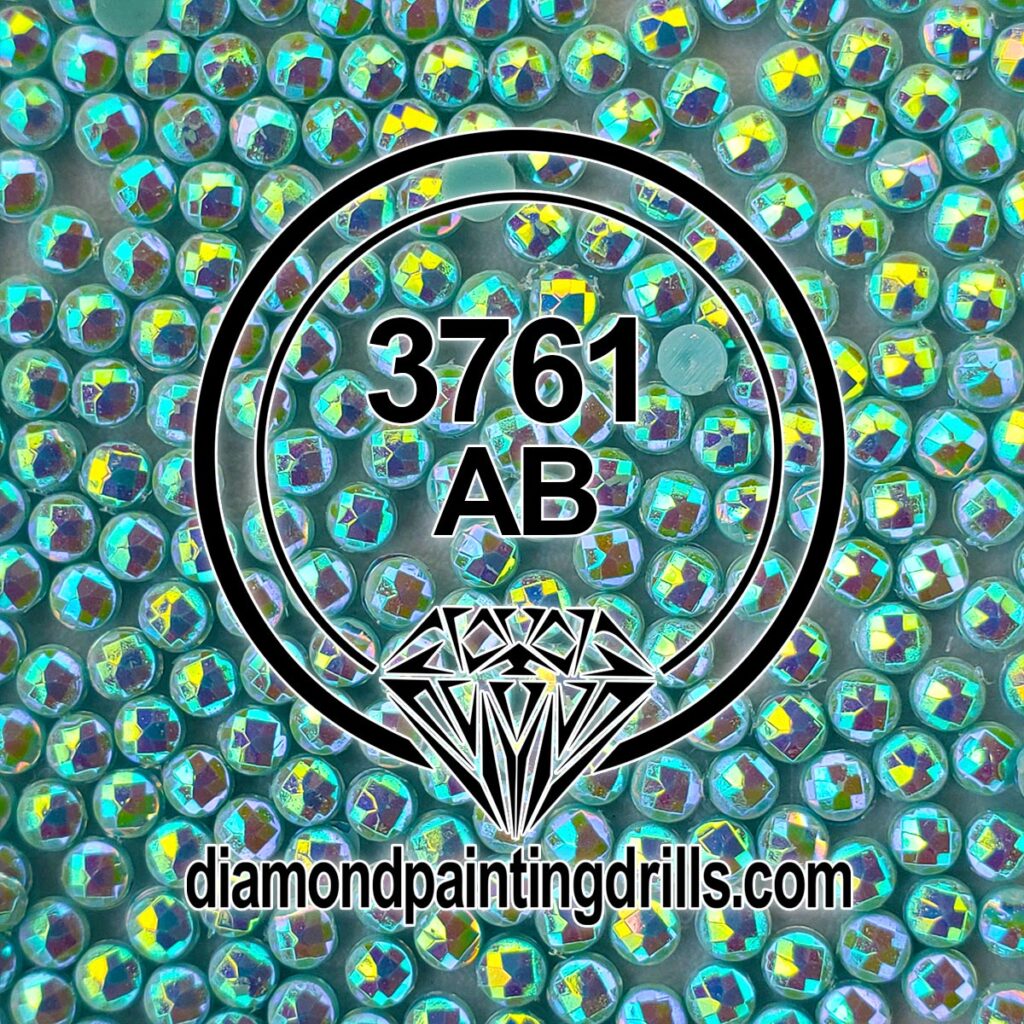 3761 Sky Blue Light Round AB Diamond Painting Drills