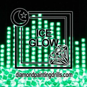 Ice Blue Square Glow in the Dark Diamond Painting Drills