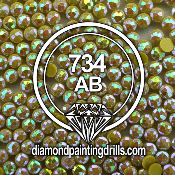 DMC 734 Round AB Diamond Painting Drills