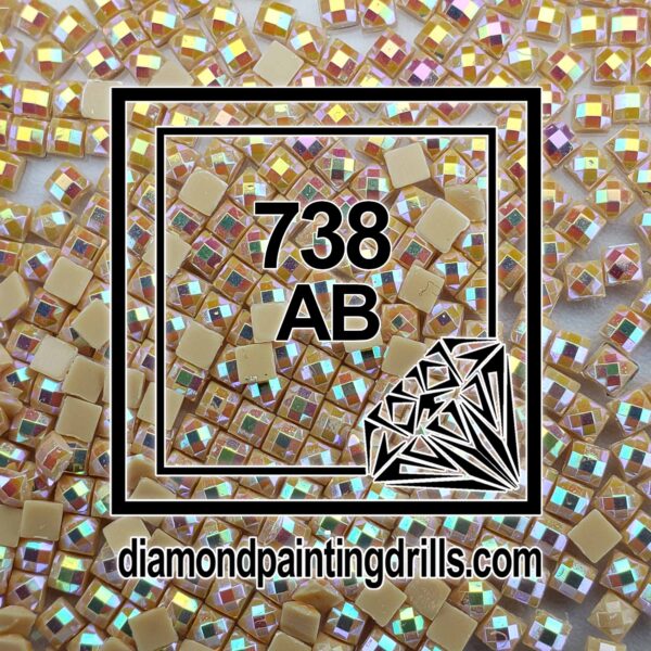 DMC 738 Square AB Diamond Painting Drills