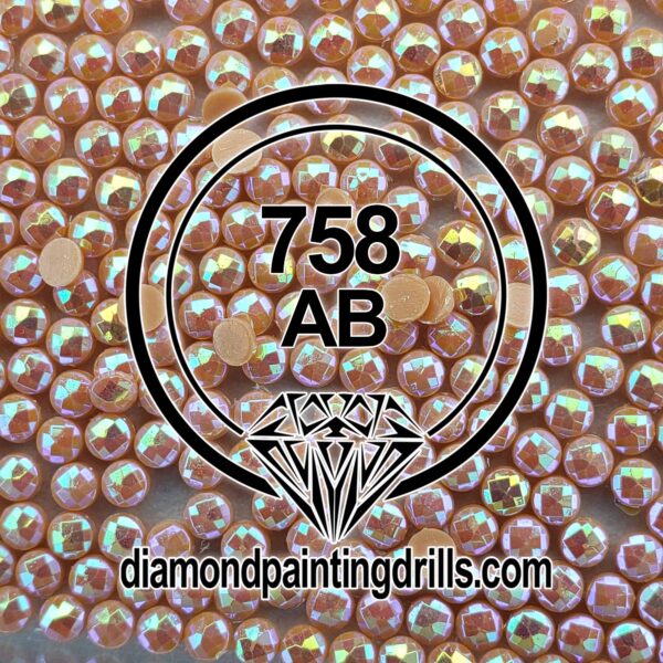 DMC 758 Round AB Diamond Painting Drills