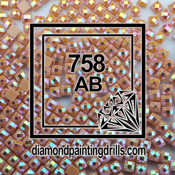DMC 758 Square AB Diamond Painting Drills