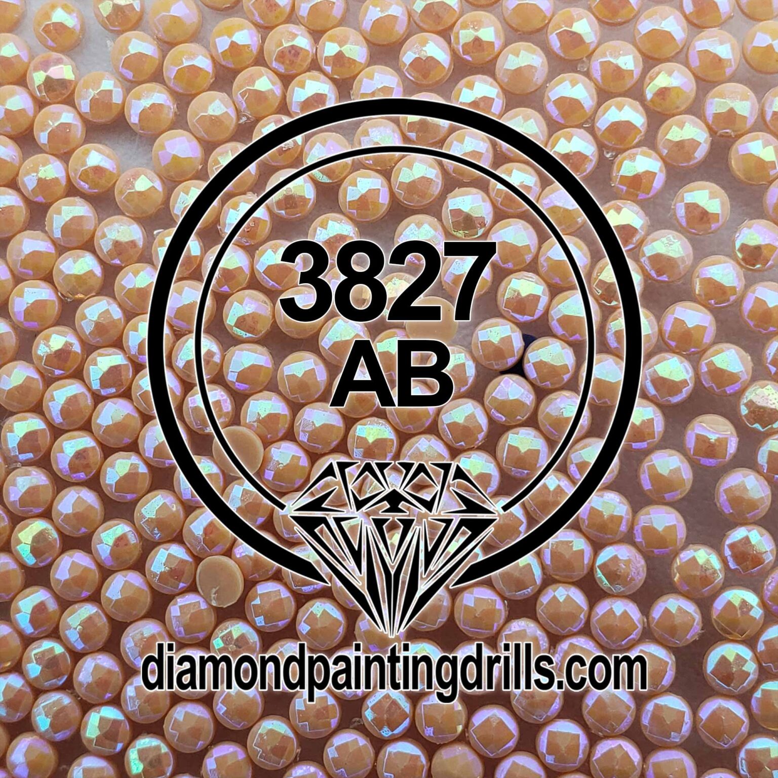 3827 Golden Brown Pale Round AB Diamond Painting Drills