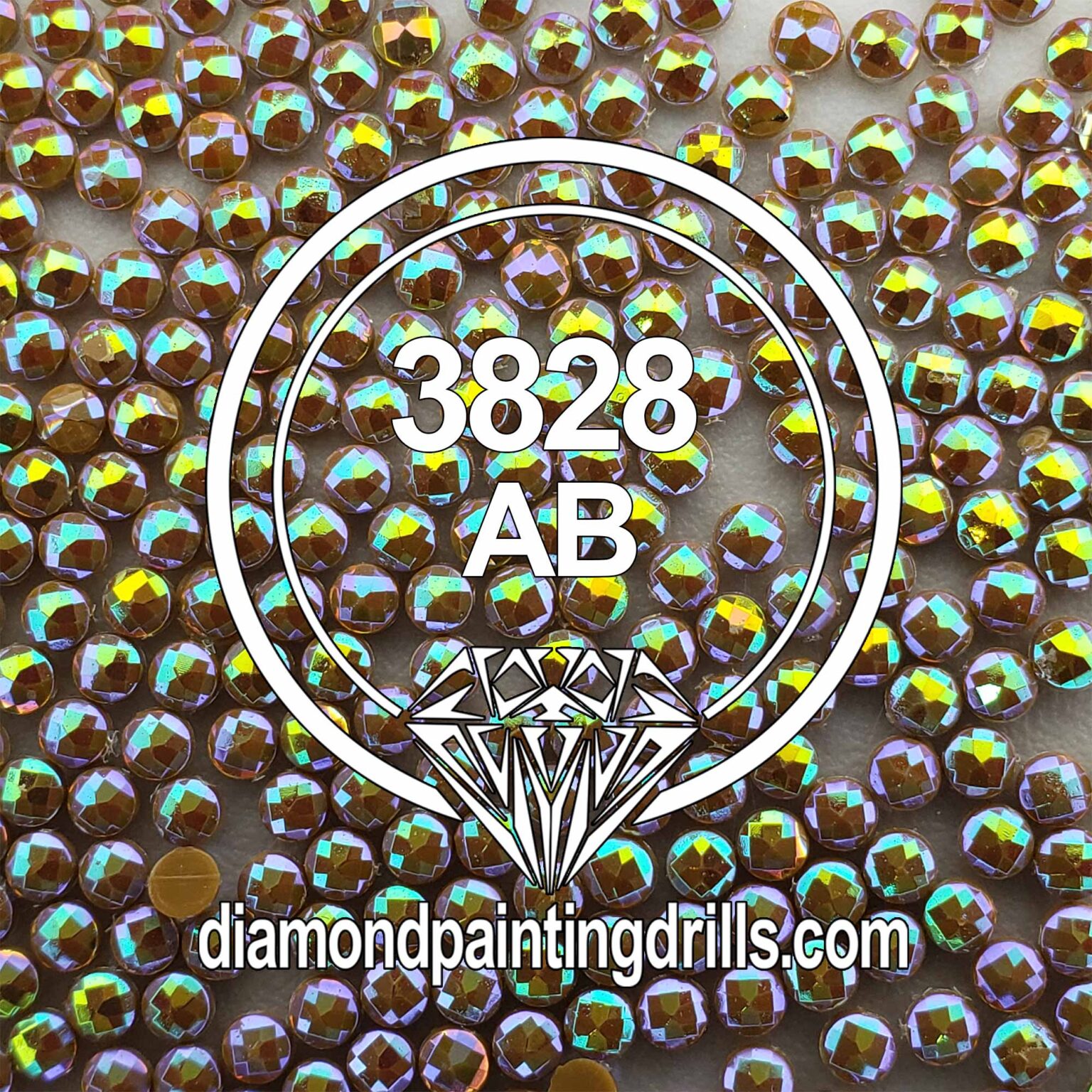 3828 Hazelnut Brown Round AB Diamond Painting Drills