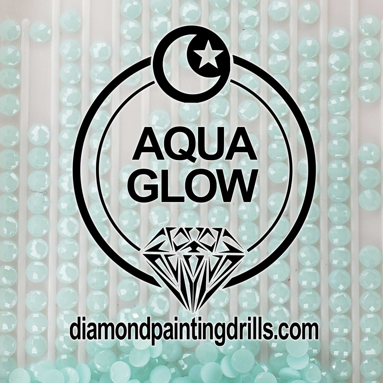 Aqua Glow in the Round Square Drills Diamond Painting Drills