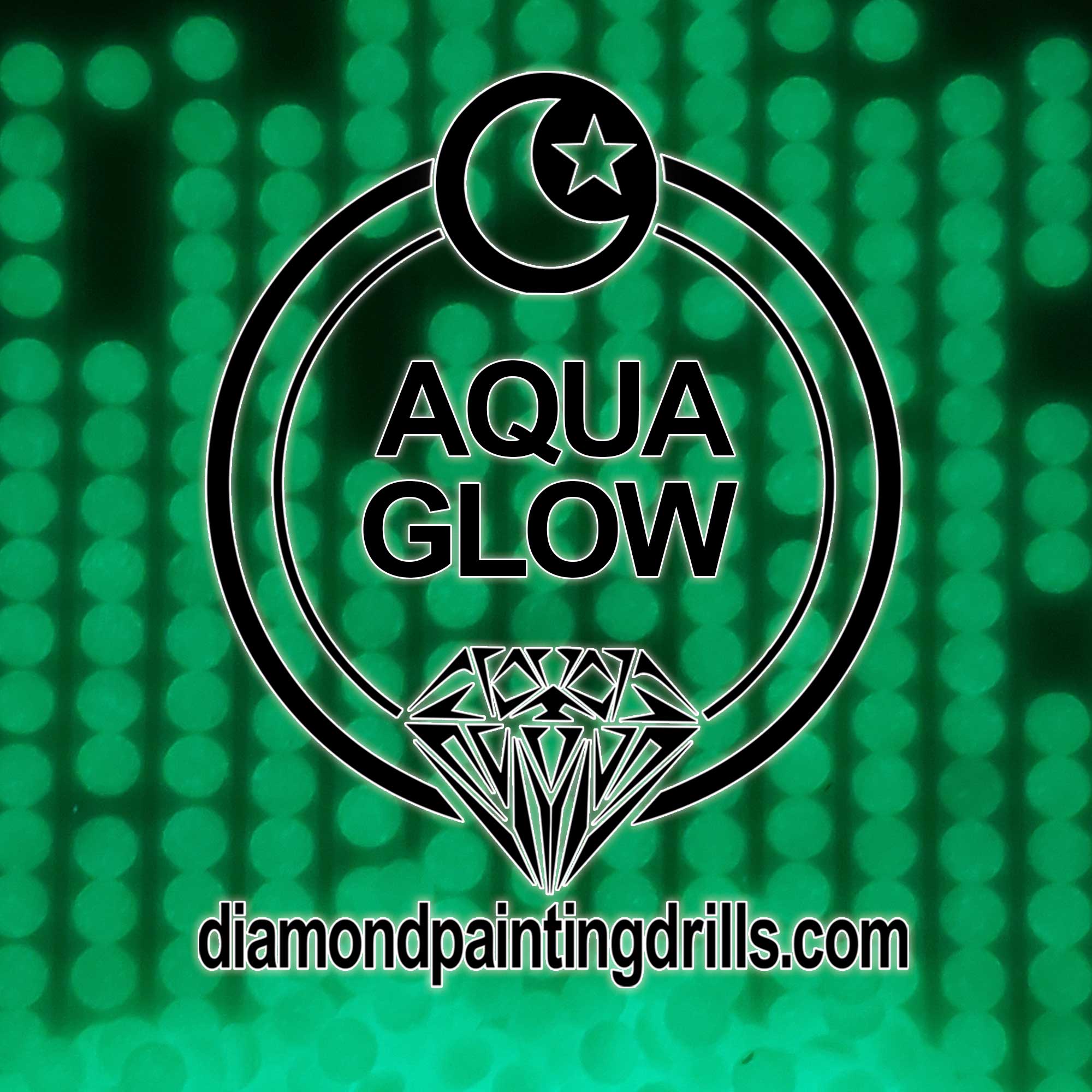 Aqua Round Glow in the Dark Diamond Painting Drills