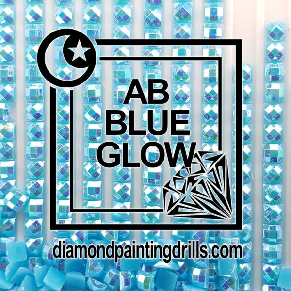 Blue AB Square Glow in the Dark Diamond Painting Drills