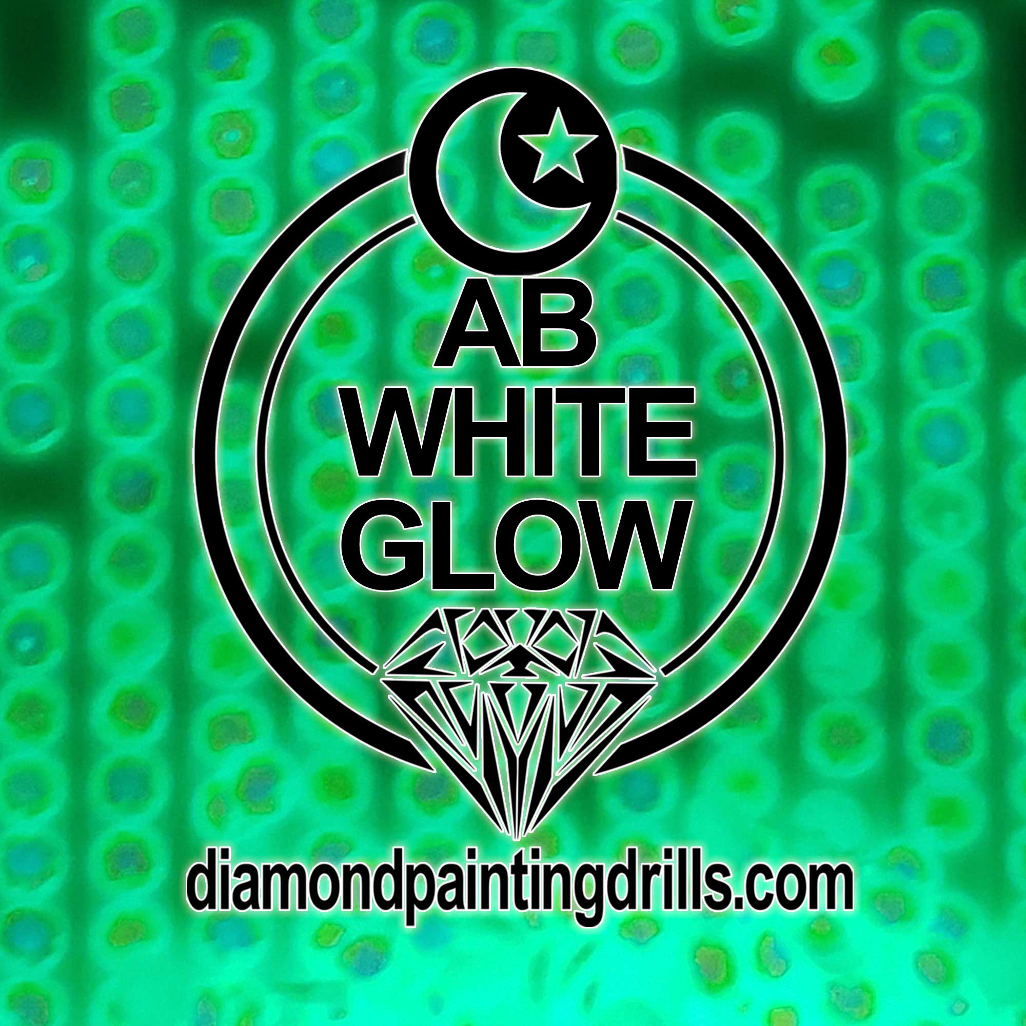 White AB Round Glow in the Dark Diamond Painting Drills