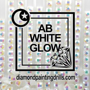 White AB Square Glow in the Dark Diamond Painting Drills