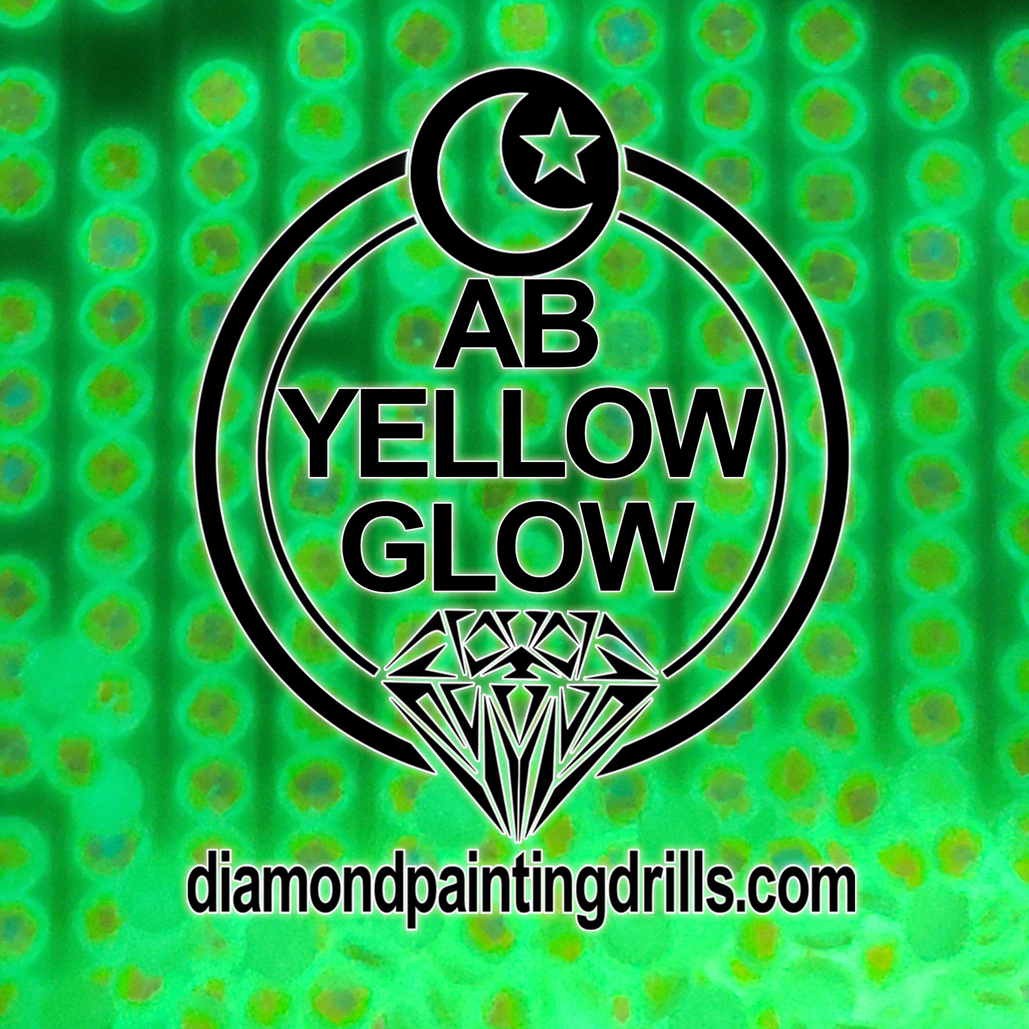 Yellow AB Round Glow in the Dark Diamond Painting Drills