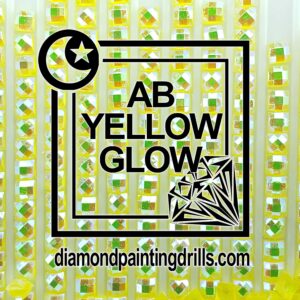 Yellow AB Square Glow in the Dark Diamond Painting Drills