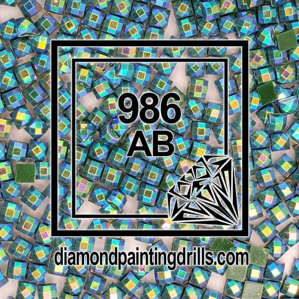 DMC 986 Square AB Diamond Painting Drills