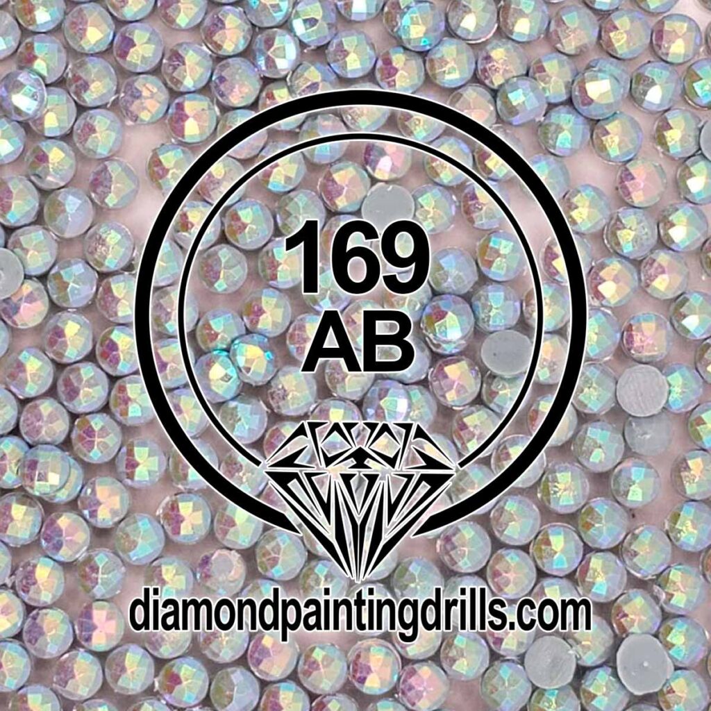 169 Pewter Gray Round AB Diamond Painting Drills