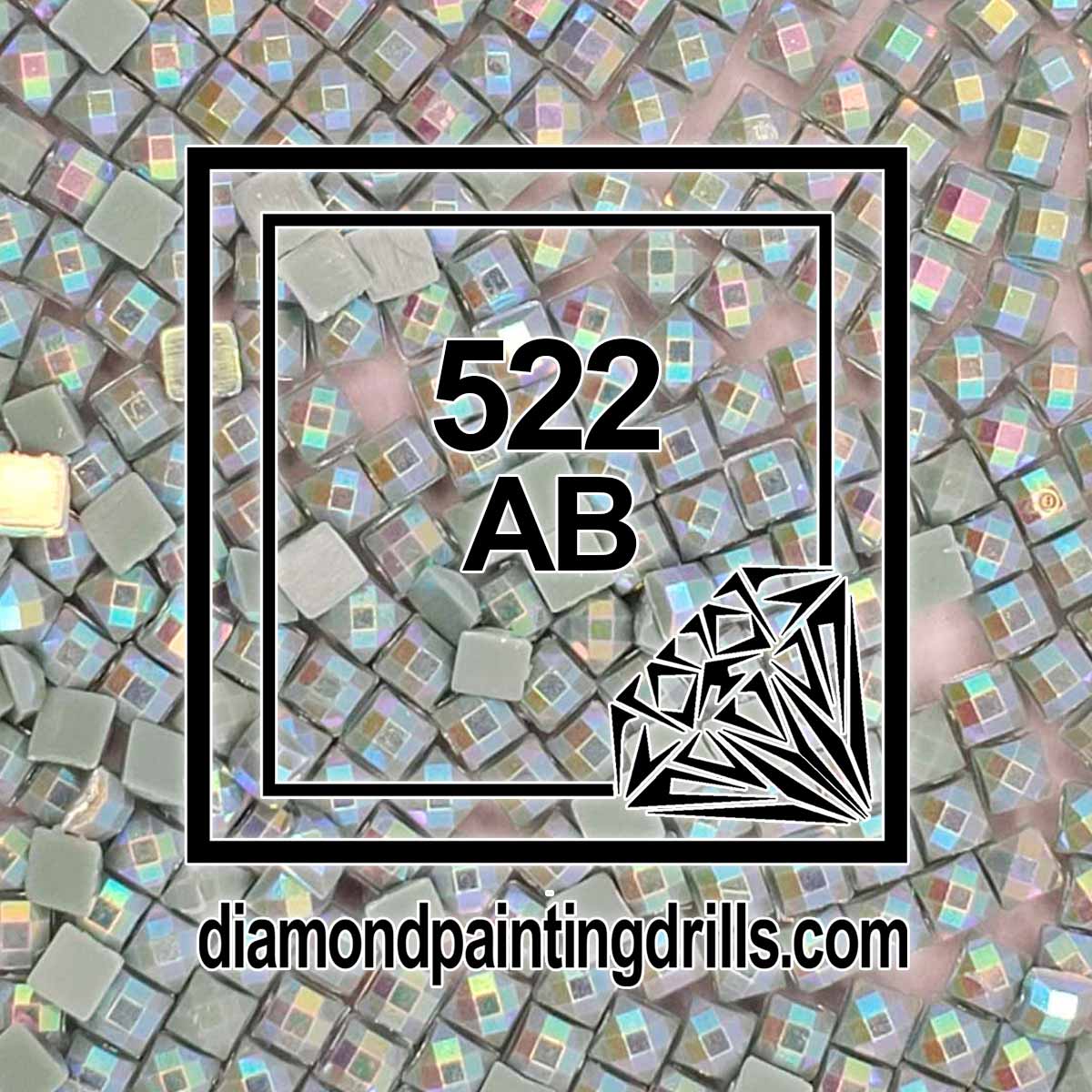 DMC 522 Fern Green - Square AB - Diamond Painting Drills