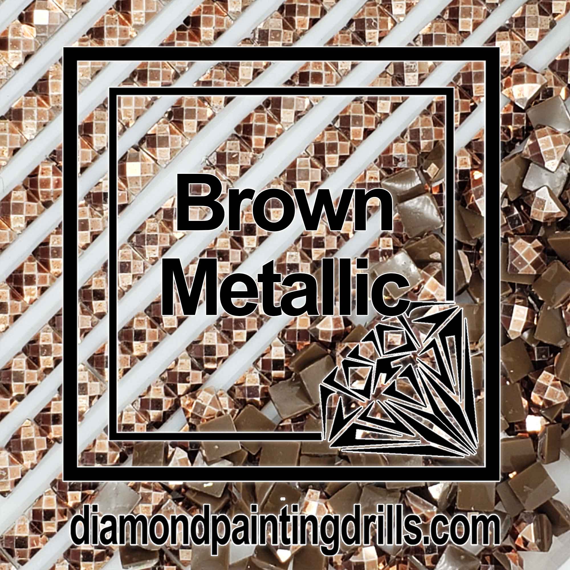 Brown Metallic Drills - Square - Diamond Painting Drills