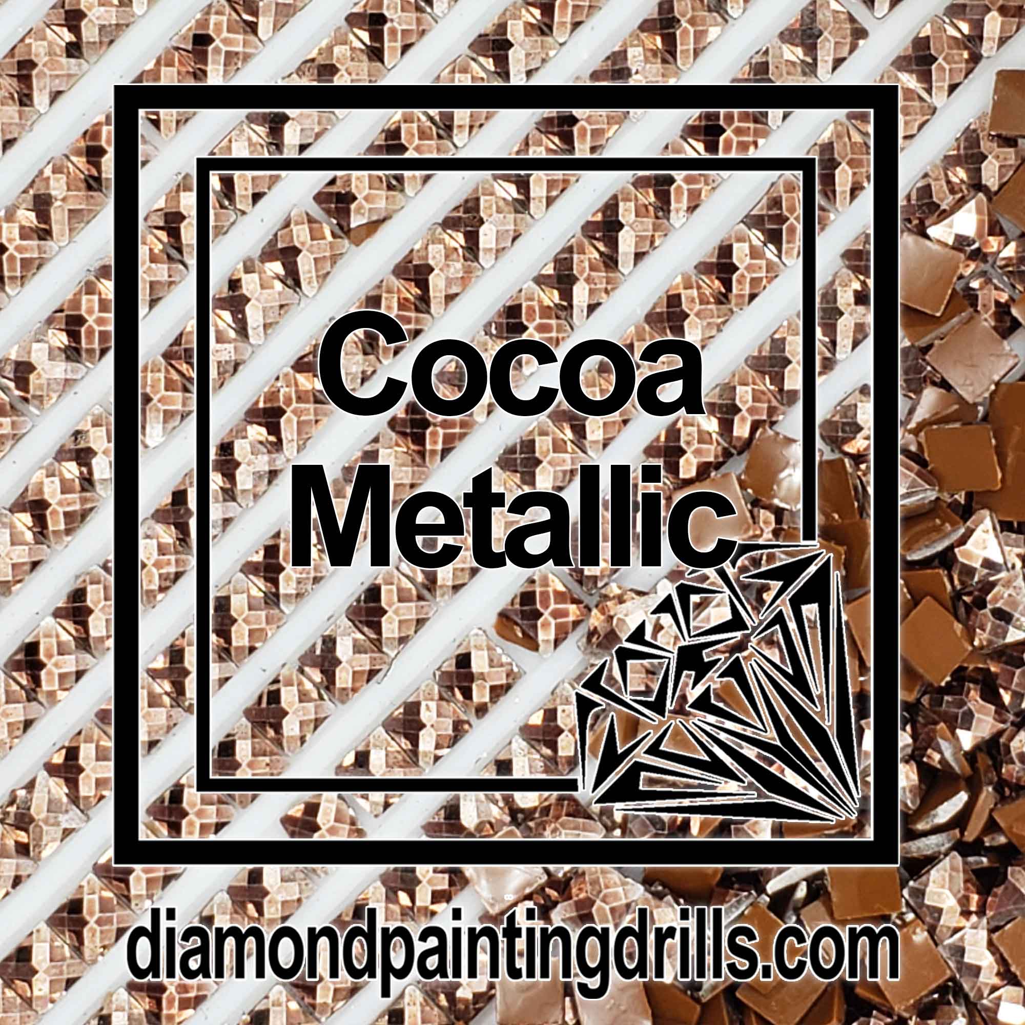 Cocoa Metallic Drills - Square - Diamond Painting Drills