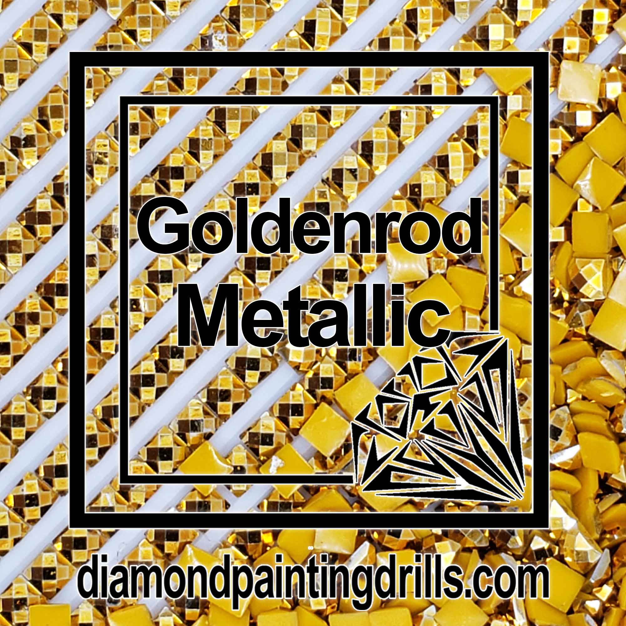Yellow Metallic Drills - Square - Diamond Painting Drills