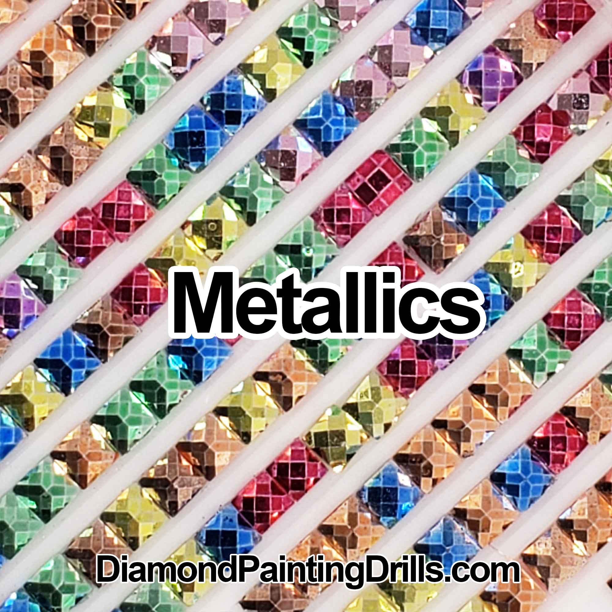 Green Metallic Drills - Square - Diamond Painting Drills