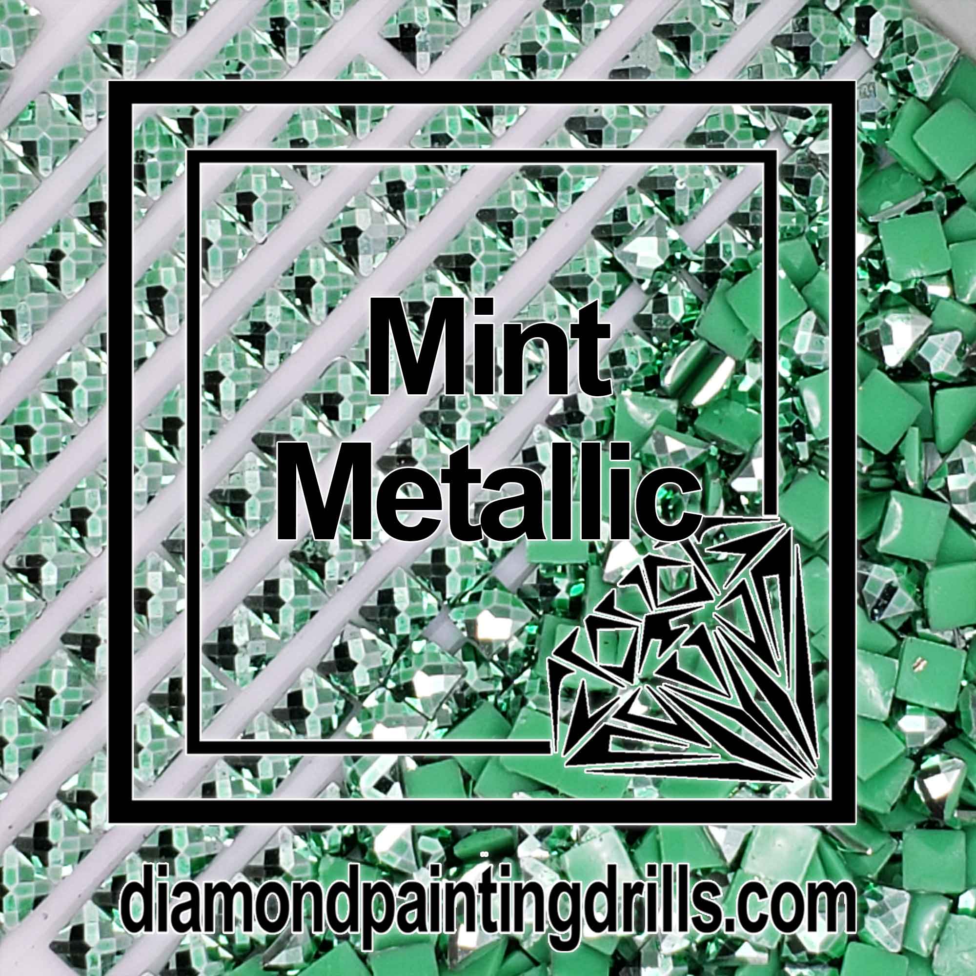 Mint Metallic Drills - Square - Diamond Painting Drills