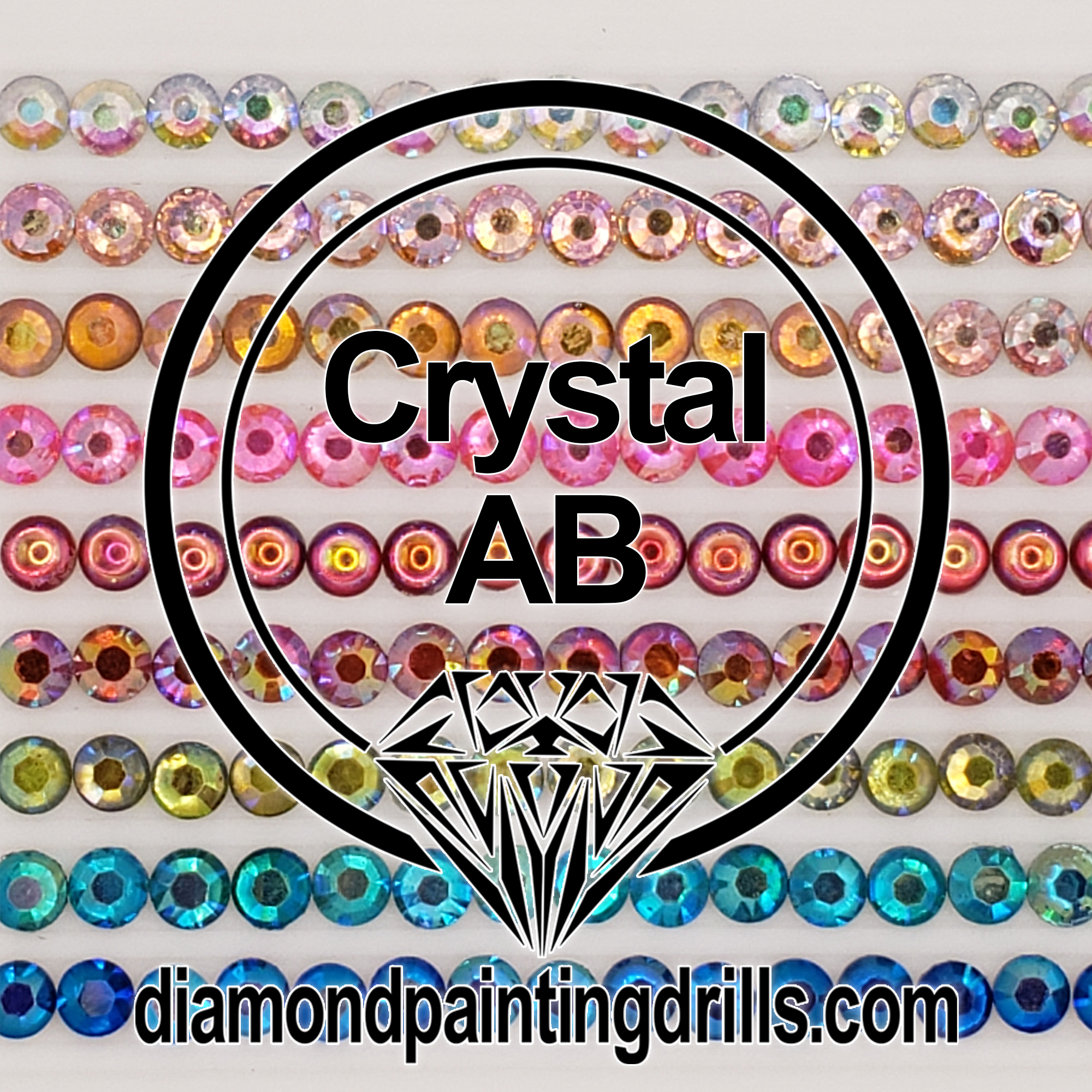 Round Crystal Drills White and Blue - Diamond Painting Drills