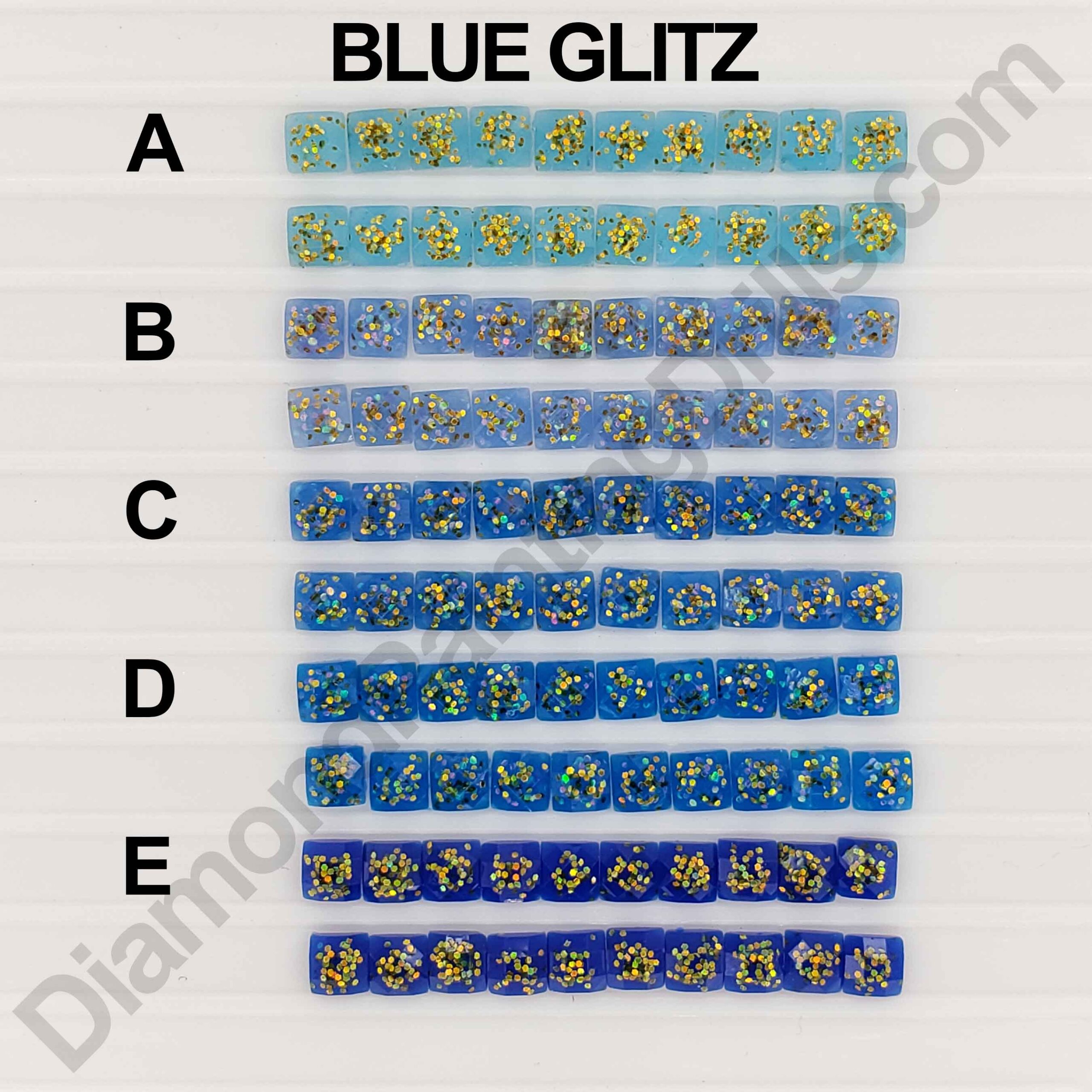 Blue Glitz Diamond Painting Drills